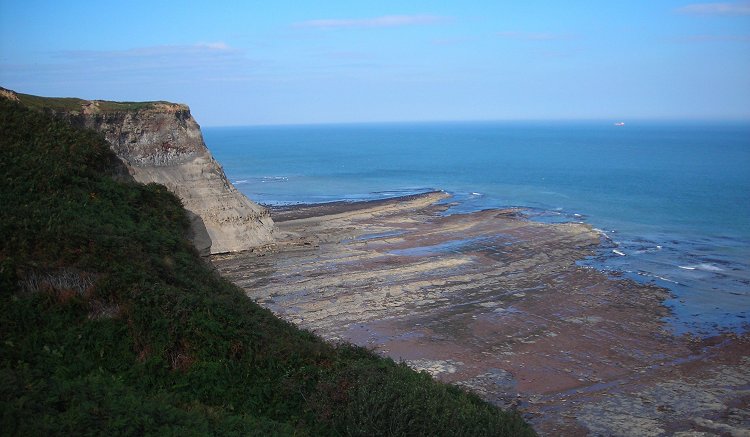 view of cliffs and sea