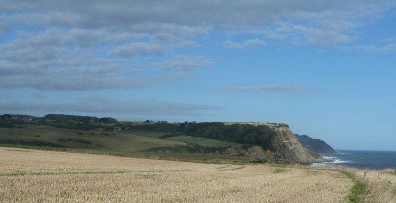 View along cliffs